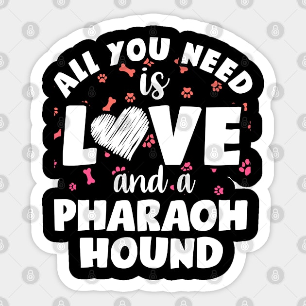 Pharaoh Hound love Sticker by SerenityByAlex